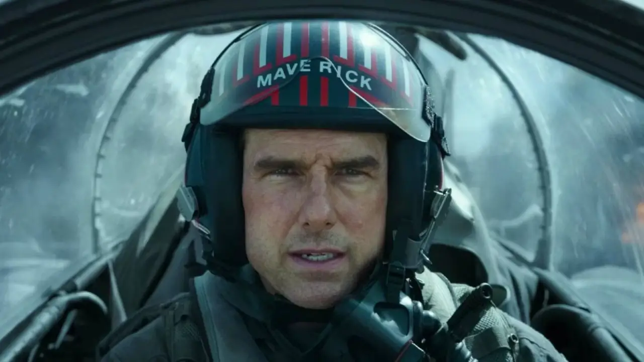 Imagem de Tom Cruise como Maverick em Top Gun