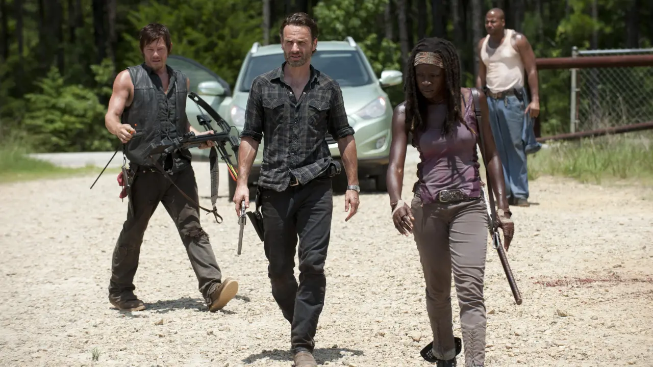 Imagem de Rick Grimes e Michonne em The Walking Dead