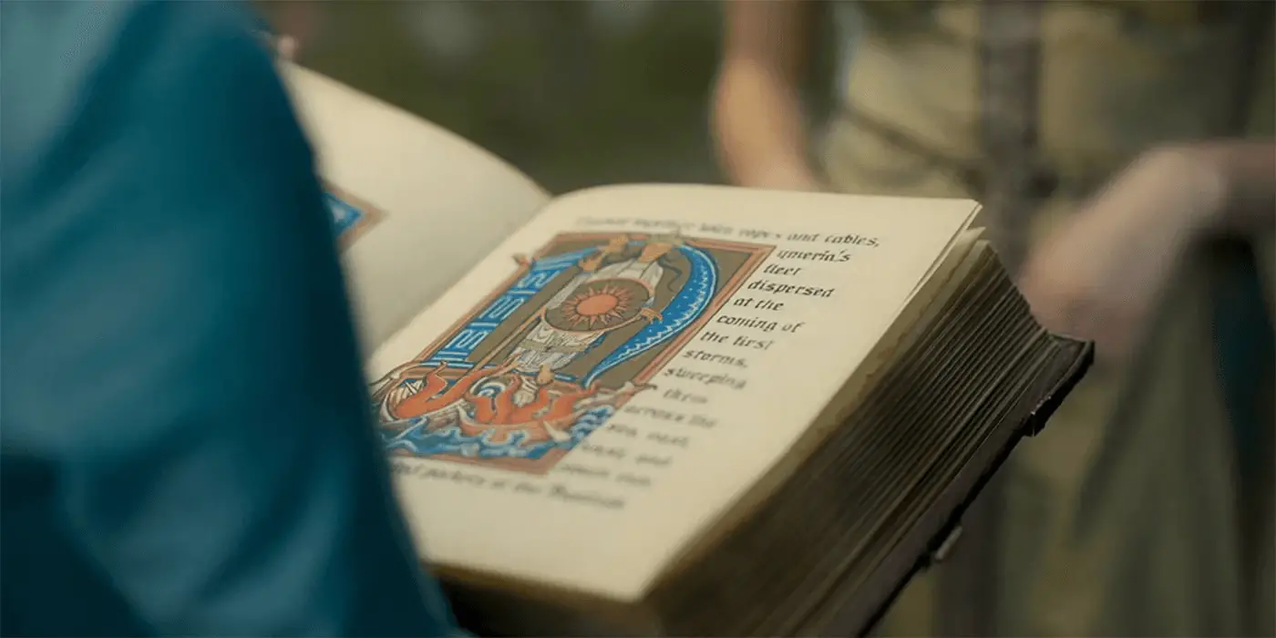Imagem do livro de Nymeria em A Casa do Dragão