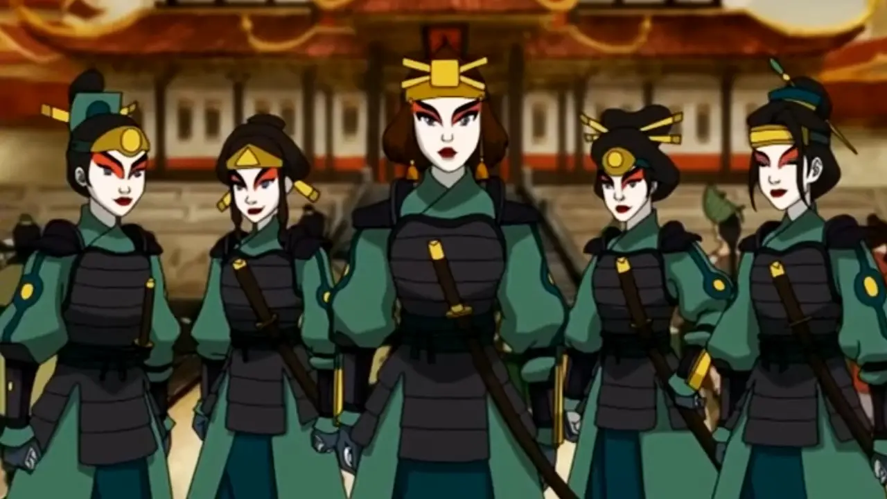 Imagem das Guerreiras Kyoshi - Avatar: A Lenda de Aang