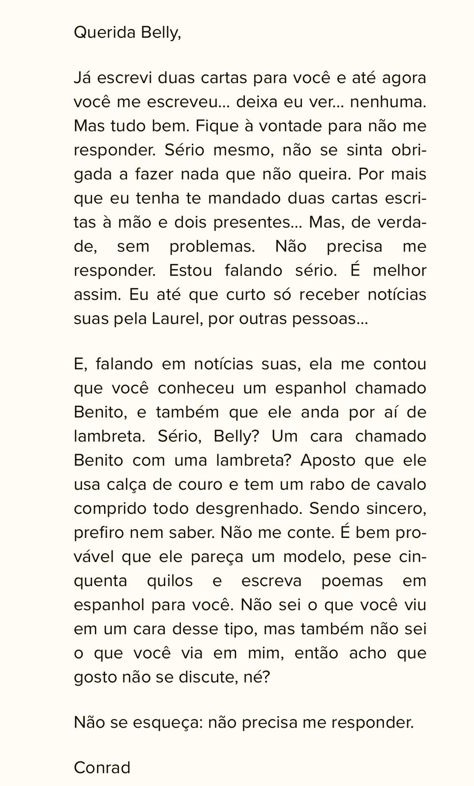 Carta de Conrad para Belly - 3