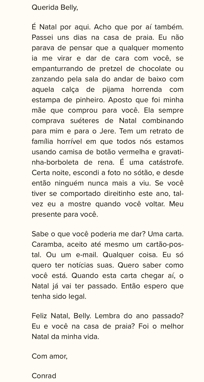 Carta de Conrad para Belly - 5