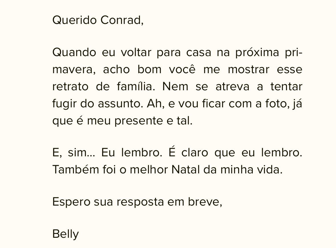 Carta de Belly para Conrad